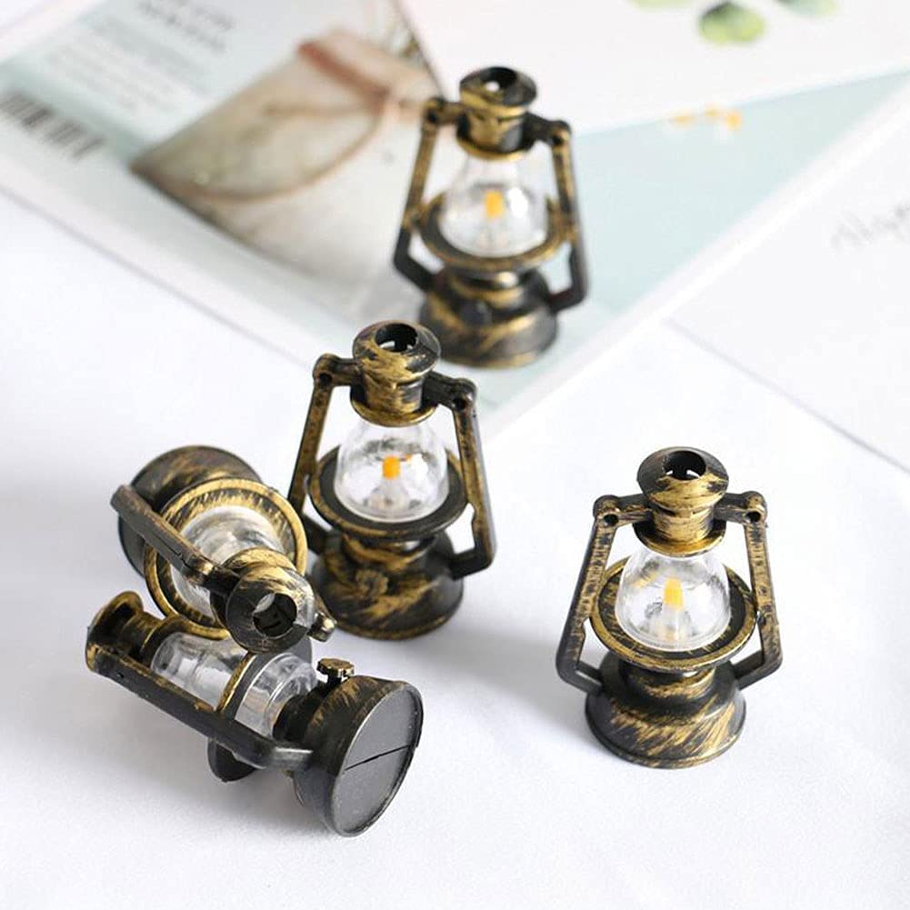 Amazon.co.jp: PULABO ミニチュアランタンドールハウス1:12レトロ灯油